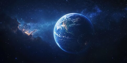 Obraz premium A beautiful view of planet Earth from outer space