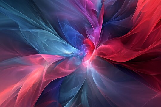 Abstract background. Blue and red palette. Raster fractal graphics.