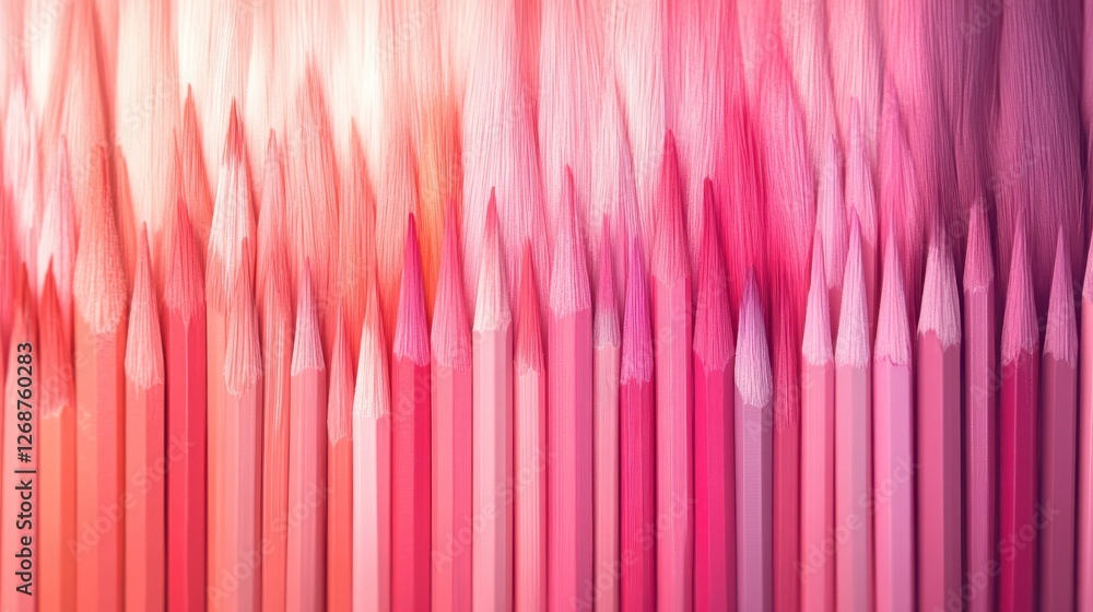 Poster Elegant gradient pencil strokes create a seamless pastel background with a serene aesthetic