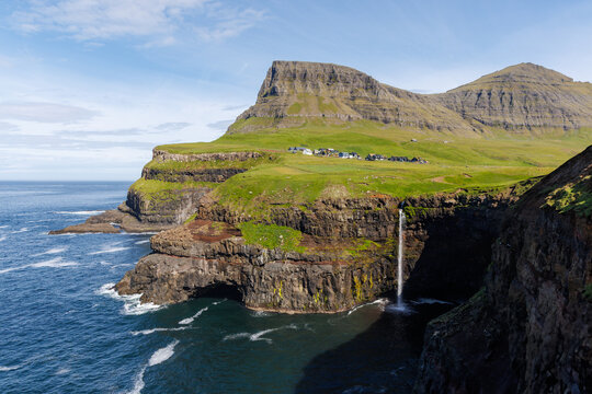 The waterfall of Gasadalur, Faroe Islands