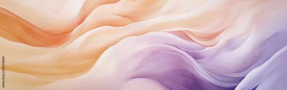 Aufkleber elegant waves of muted amber and soft pastels create a soothing visual experience in a serene settin
