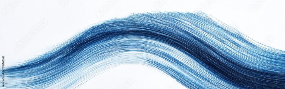 Poster elegant strokes of pastel blue creating a serene wave pattern on a minimalist background