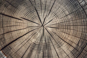 Fototapeta premium Detail trunk of tree rings texture