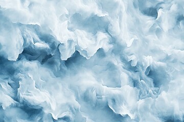 Obraz premium abstract blue background with a pattern of ice cubes and white clouds