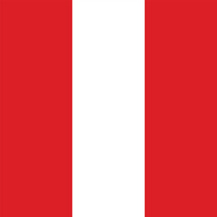 Flag of Peru. Peru square flag icon digital vector illustration