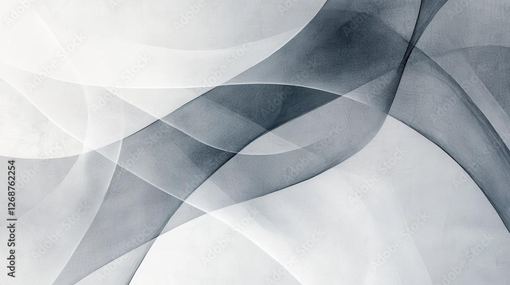 Poster pencil strokes create an abstract composition in soft pastel gray tones