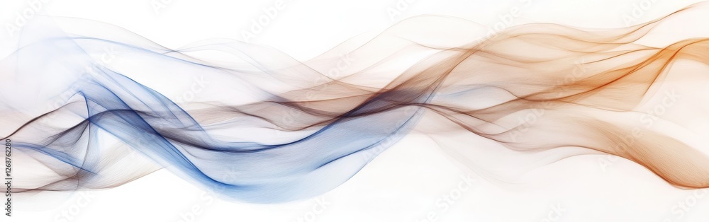 Poster abstract pencil strokes create gentle swirls of muted brown in a serene composition