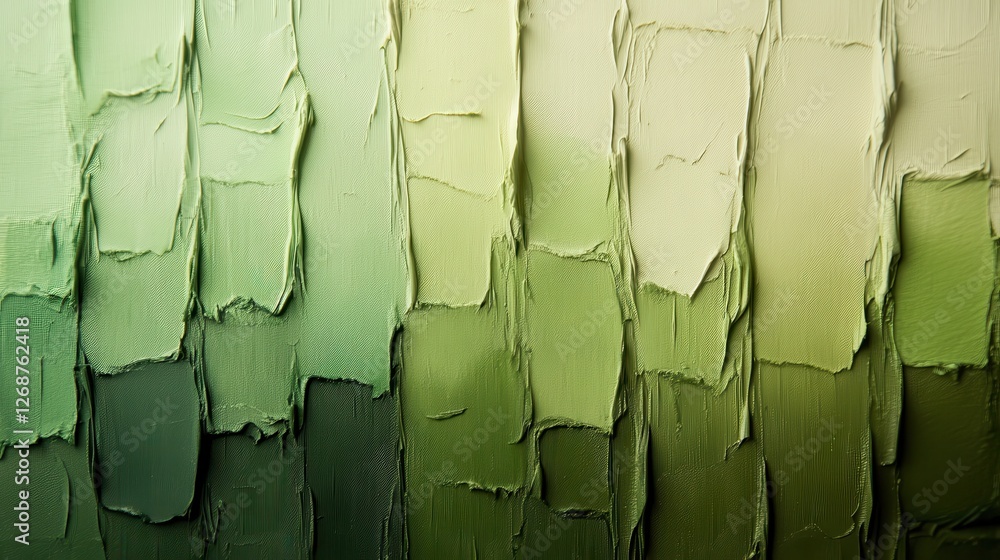 Aufkleber Pencil strokes create a subtle gradient of green tones transitioning across a textured surface