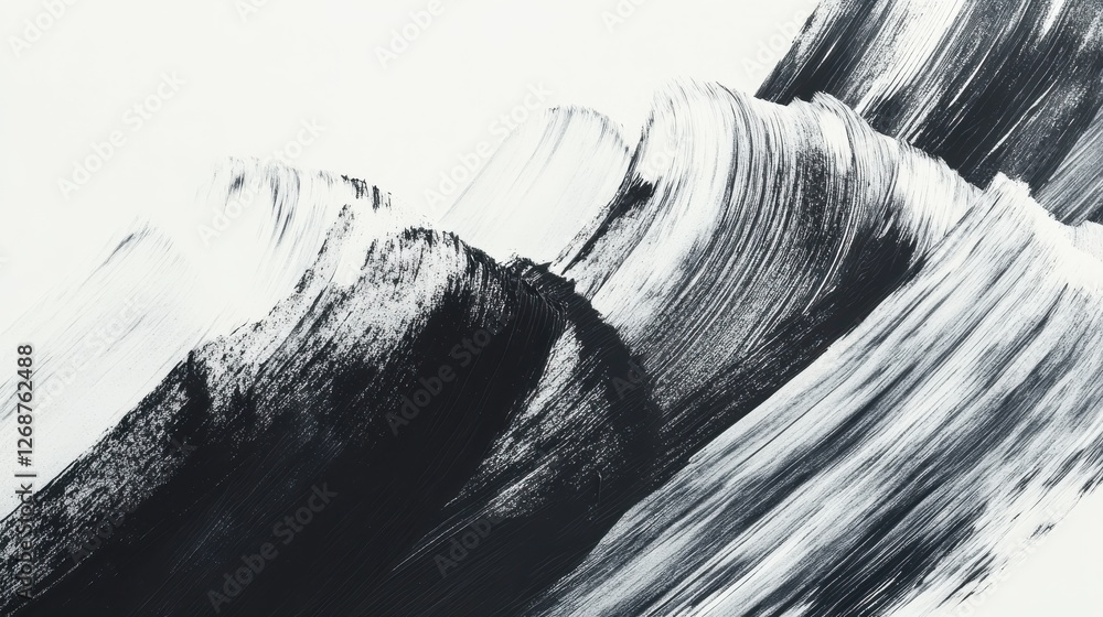 Aufkleber Exploring the dynamic beauty of abstract pencil strokes forming a gradient transition across a textured canvas