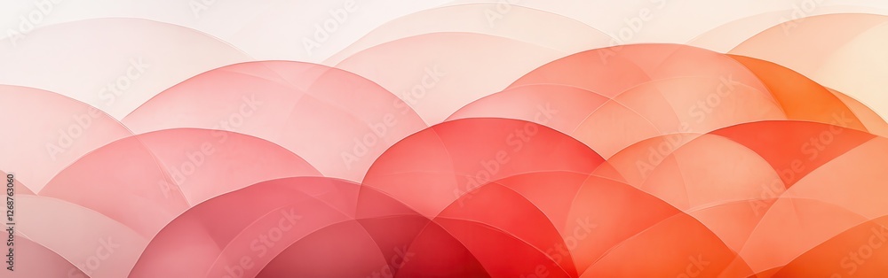 Poster monochrome coral abstract composition featuring fluid shapes and gradients in soft tones