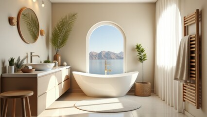 Cracked heels care, Homemade foot masks and balms for cracked heel care in an artistic bathroom photorealistic.