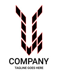 Arrow lowercase u logo. Pro, sport, aesthetic, minimalist, gamer logo design. Suitable for t-shirts, stickers, hats, and so on.