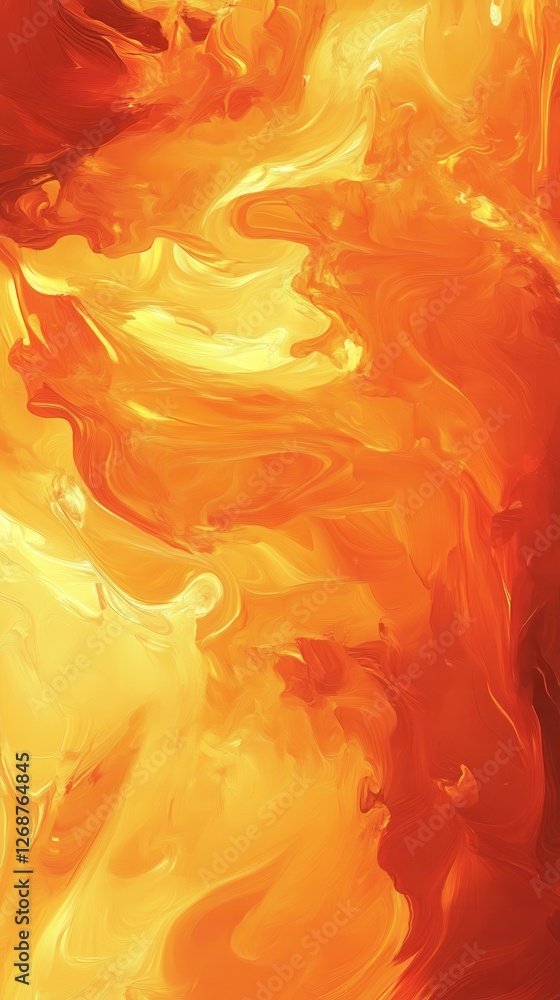 Poster vibrant textured background showcasing fiery shades of orange and yellow swirling together in a dyna