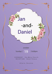 Beautiful wedding invitation cards