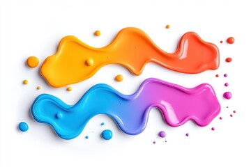 Flat design liquid banners in vibrant hues on a clean backdrop for contemporary promotions and marketing campaigns, perfect for engaging creative professionals and digital audiences