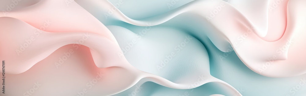 Aufkleber Pastel-themed abstract pattern with soft flowing textures and gentle color transitions