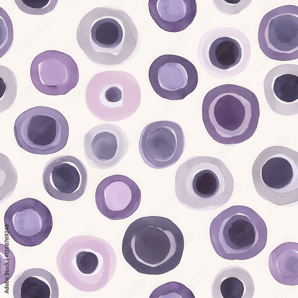 Poster colorful watercolor doodle patterns fill a soft background with playful circles in various shades of