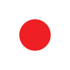 Flag of Japan. Japan square flag icon digital vector illustration