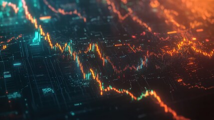 Dynamic blend of encrypted data streams showcasing vibrant patterns and visual complexity in a digital landscape