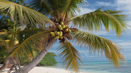 Fototapeta premium palm tree on the beach