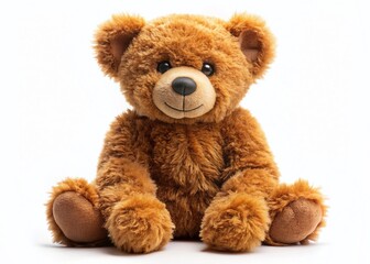 Fototapeta premium Adorable Teddy Bear Isolated on White Background - Perfect for Children's Products & Designs
