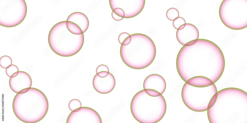 Poster colorfull bubbles. abstract, white transparent and soap bubbles floating in the air. design soap bub