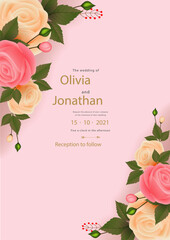 Beautiful wedding invitation cards
