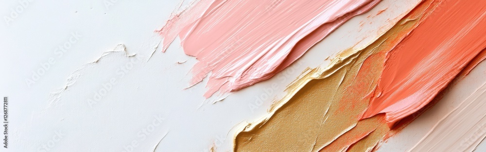 Aufkleber bright pastel strokes layered on a minimalist canvas create an abstract composition in a serene stud