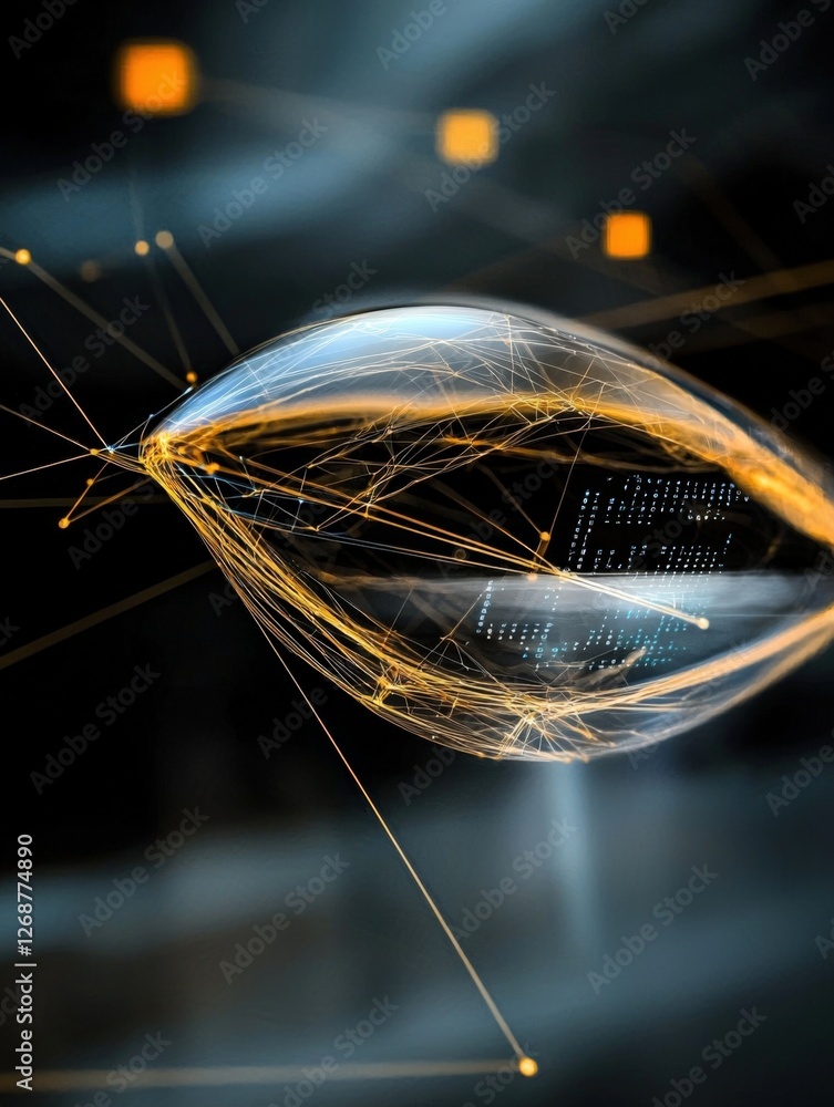 Aufkleber captivating eye of technology abstract digital universe visual art futuristic environment close-up v