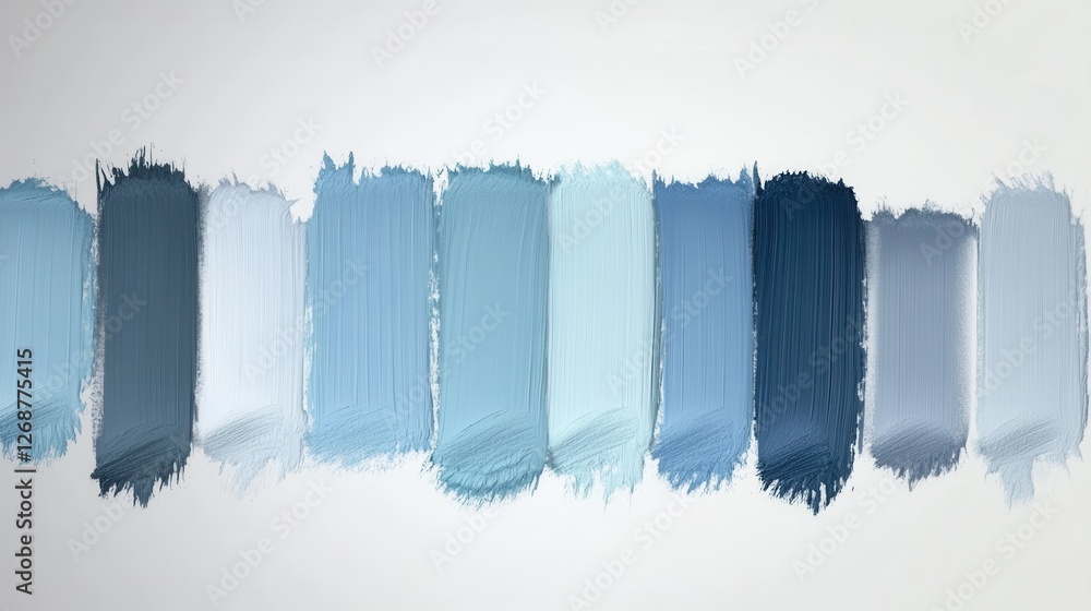 Poster soft pencil strokes create a beautiful gradient of blue shades with rough textures on a subtle backg