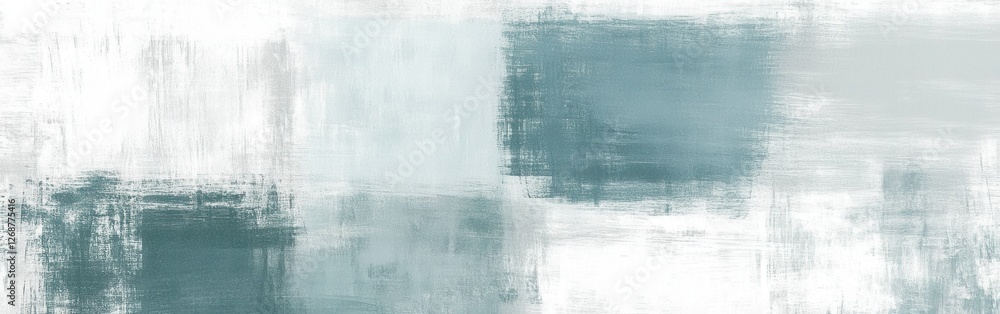 Poster Muted teal soft pencil strokes create a calming abstract grid pattern in an artistic workspace setting