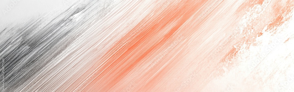 Poster soft pencil strokes create a gradient blending black and orange hues against a light backdrop in a m