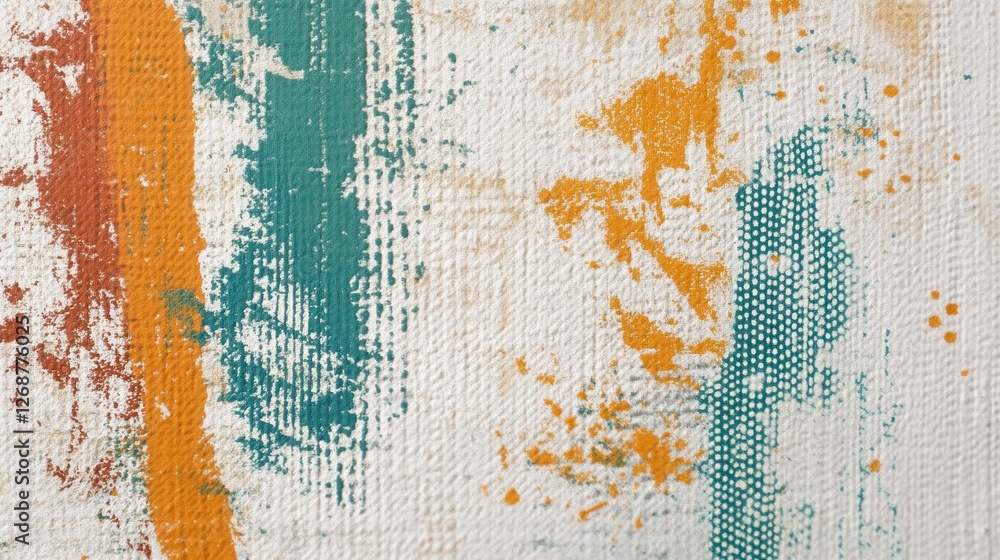 Aufkleber composition of soft pencil strokes depicting abstract textures with vibrant colors and subtle detail