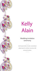 Beautiful wedding invitation cards
