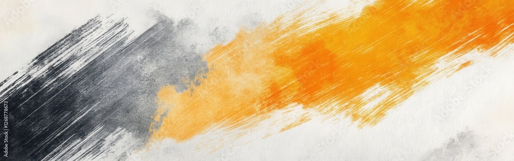 Poster Minimalist pencil strokes design featuring bold colors and dynamic movement in a modern abstract style