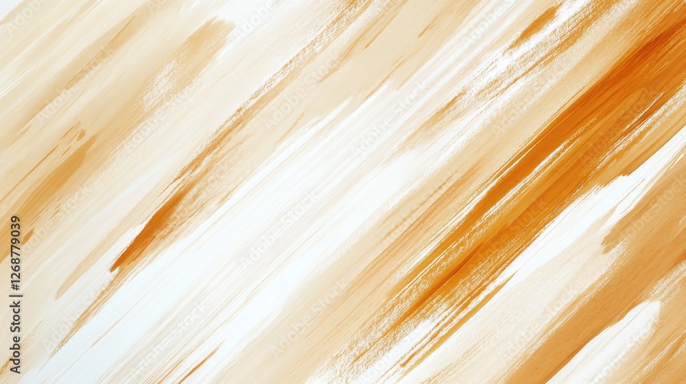 Poster Elegant pencil strokes flow in muted amber hues creating a calming abstract composition suitable for modern decor