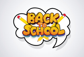 Back to school vector banner design with colorful and space for text in a background. Vector illustration.