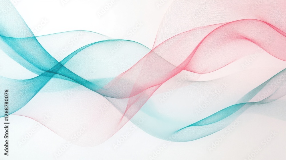 Leinwandbilder delicate ribbons of pencil strokes create a serene gradient in subtle colors on a smooth surface