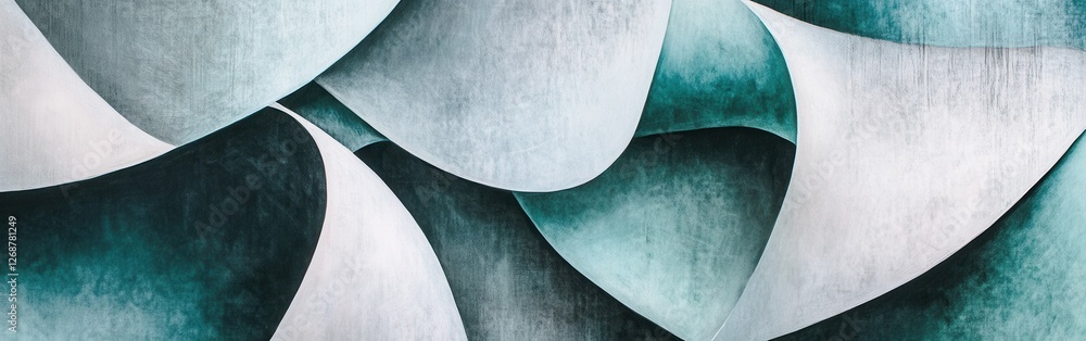 Aufkleber abstract composition of pencil strokes creating fluid forms in muted colors