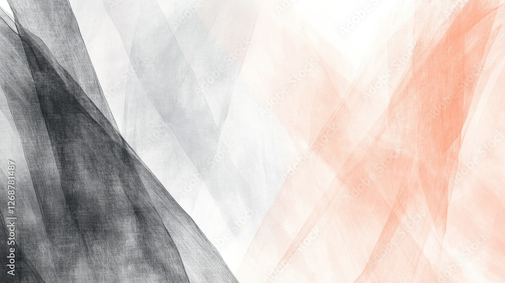 Poster abstract pencil strokes create a textured backdrop with soft hues in a contemporary artistic design