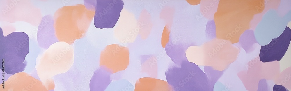 Poster abstract patterns of overlapping pencil strokes in soft pastel colors create a lively composition on