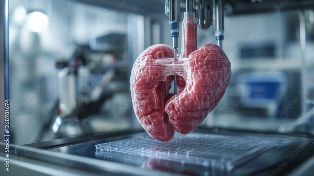 Poster advanced 3d printed human organ prototype developed in laboratory