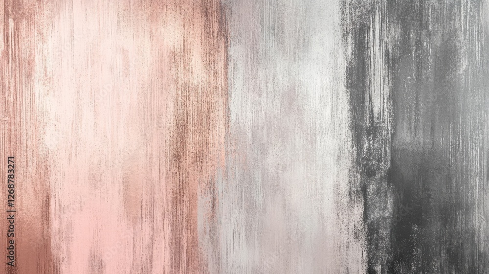 Aufkleber textured metal background transitioning from soft pink to sleek silver and dark gray with fluid brus