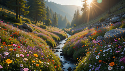 autumn landscape in the mountains