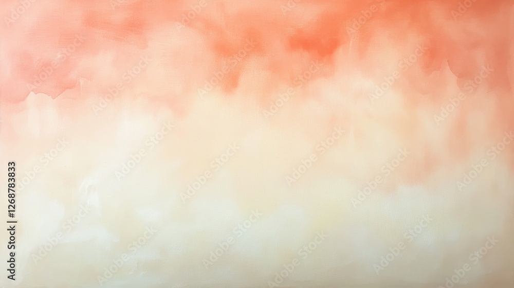 Leinwandbilder soft watercolor gradient blending warm hues of orange and cream creating an abstract background for 