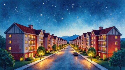 old town in the night