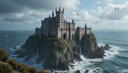 Medieval Fortress Overlooking the Ocean