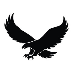 Fototapeta premium Fill black eagle icon design