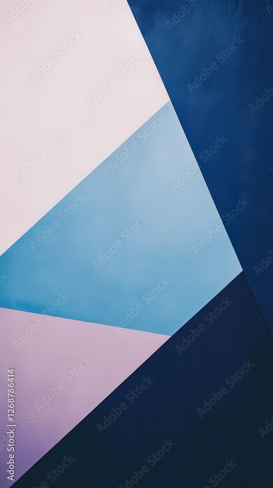 Leinwandbilder geometric composition in cool tones showcases minimalist design with abstract shapes and soft colors