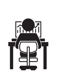 Stikman icon of a trader